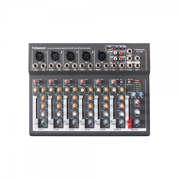 Audio Master M7-USB Κονσόλα 4 καναλιών με MP3 player & effect