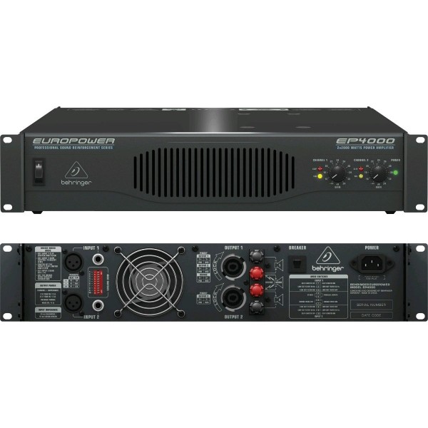 ep4000 behringer telikos enisxutis 2u isxuos 2 x 950 watt 4o me apokrisi suxnotitas 20hz 20khz