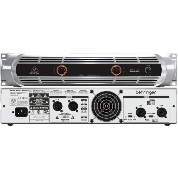 nu1000 behringer telikos enisxutis 2u isxuos 2 x 100 watt 8o 2 x 200 watt 4o 2 x 400 watt 2o