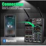 SM-TKLR3 Κονσόλα μίξης 4 καναλιών με 2 ασύρματα μικρόφωνα, Bluetooth, USB, ιδανικό για Καραόκε, DJ