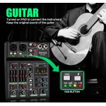 SM-TKLR3 Κονσόλα μίξης 4 καναλιών με 2 ασύρματα μικρόφωνα, Bluetooth, USB, ιδανικό για Καραόκε, DJ