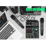 SM-TKLR3 Κονσόλα μίξης 4 καναλιών με 2 ασύρματα μικρόφωνα, Bluetooth, USB, ιδανικό για Καραόκε, DJ