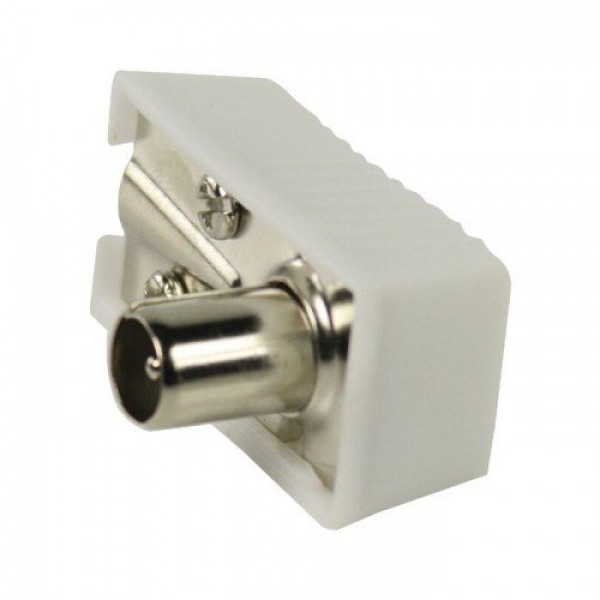 Πλαστικό βύσμα κεραίας RF αρσενικό σε γωνία, με μεταλλικές επαφές