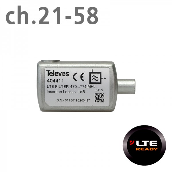 TELEVES 404411 ΦΙΛΤΡΟ LTE 4G (ch.21-58) TV