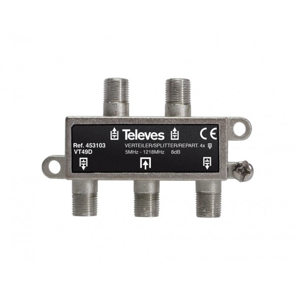 Televes 453103 splitter 4 ways F 5-1218 MHz