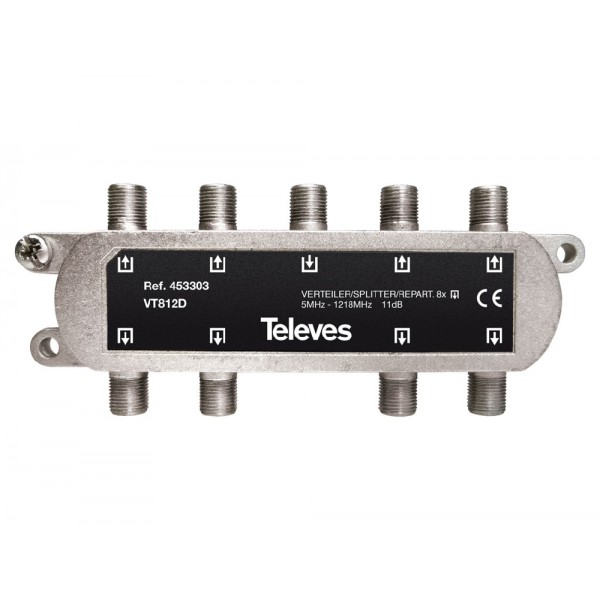 Televes 453303 splitter 8 ways F 5-1218 MHz
