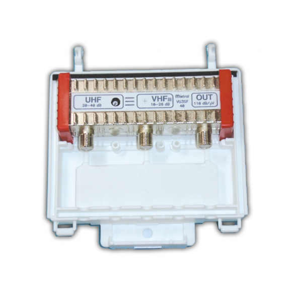 MISTRAL VU40_5G_F άνω μέρος ενισχυτής ιστού ρυθμιζόμενος 40dB/107dBμV 12V