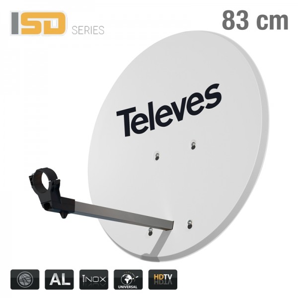 793112 ISD DISH 83cm ALU WHITE