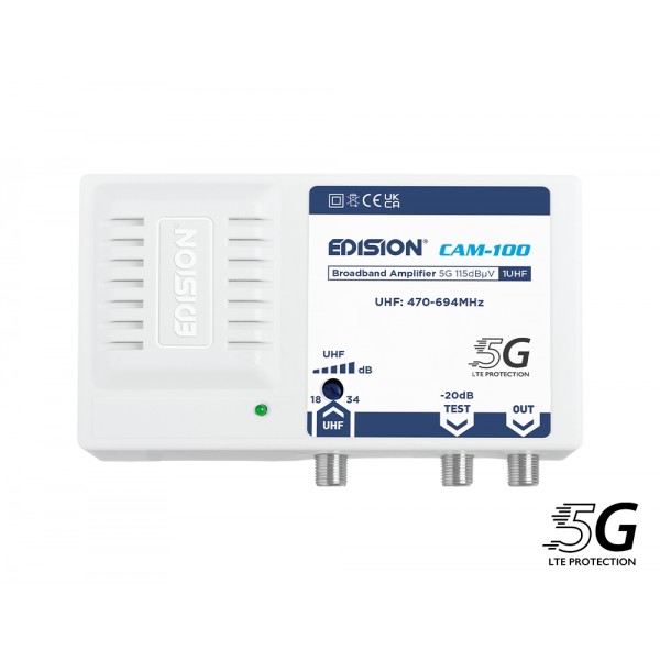 Edision CAM-100 Κεντρικός Ενισχυτής 5G 1UHF 115dBμV