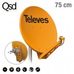 Televes 7902 κάτοπτρο QSD 75cm aluminium πορτοκαλί