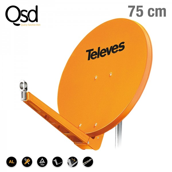 Televes 7902 κάτοπτρο QSD 75cm aluminium πορτοκαλί