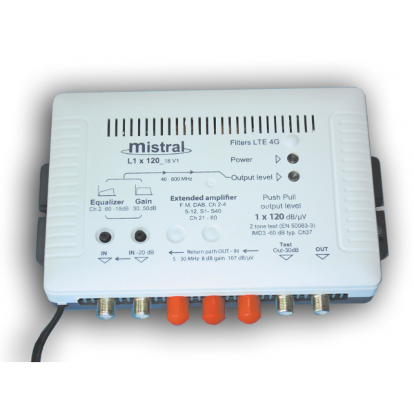 Mistral L1X120 Ενισχυτής γραμμής 50 dB