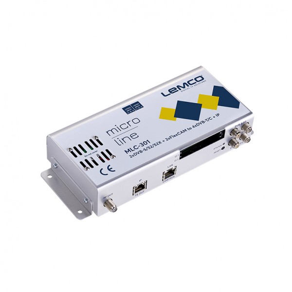 LEMCO MLC-301 2 x DVB-S/S2/S2X + 2 x FlexCAM σε 4 x DVB-T/C + IP streaming