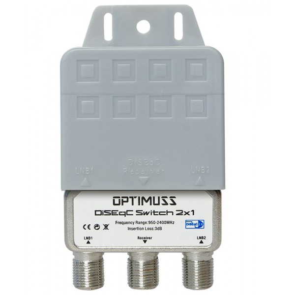OPTIMUSS DISEQC 2x1 έως 2 Δορυφόρους προς 1 Δέκτη