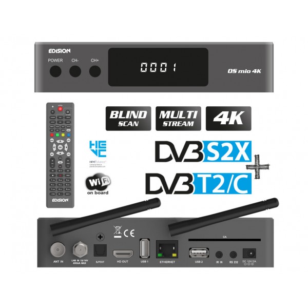 EDISION OS MIO 4K S2X + T2/C Grey