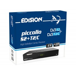 EDISION PICCOLLO S2+T2/C DVB-S2 Full HD Δορυφορικός & Επίγειος Δέκτης H.265 COMBO