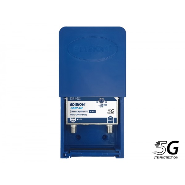 Edision KIT Ενισχυτής ιστού AMP-10 5G 1UHF 10-25db 24V
