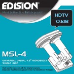 LNB MSL-4 SINGLE MONOBLOCK 9.0°E και 13.0°E EDISION με ενσωματωμένο DiseqC