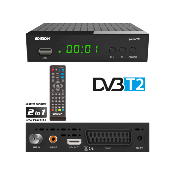 EDISION PICCO T2 H.264, MPEG4, Full High Definition DVB-T2