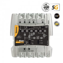 Televes 562221 MiniKom ΕΝΙΣΧ. ΚΕΝΤΡΙΚΟΣ Easy-F 5G LTE 115dBuV FM/V/2xU/SAT