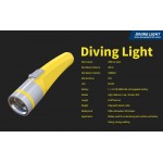 SM-D6 Lite Καταδυτικός Φακός LED φωτεινότητας 2000lm