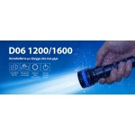 XTAR D06 Καταδυτικός Φακός LED φωτεινότητας 1200lm Full Set