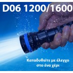 XTAR D06 Καταδυτικός Φακός LED φωτεινότητας 1200lm Full Set