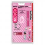MAGLITE SJ3AUD6 Solitaire Φακός LED NBCF ροζ & SABRE KIT συναγερμού