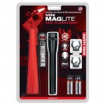 MAGLITE SP2201G Φακός MINI LED μαύρος & KIT ασφαλείας κόκκινο