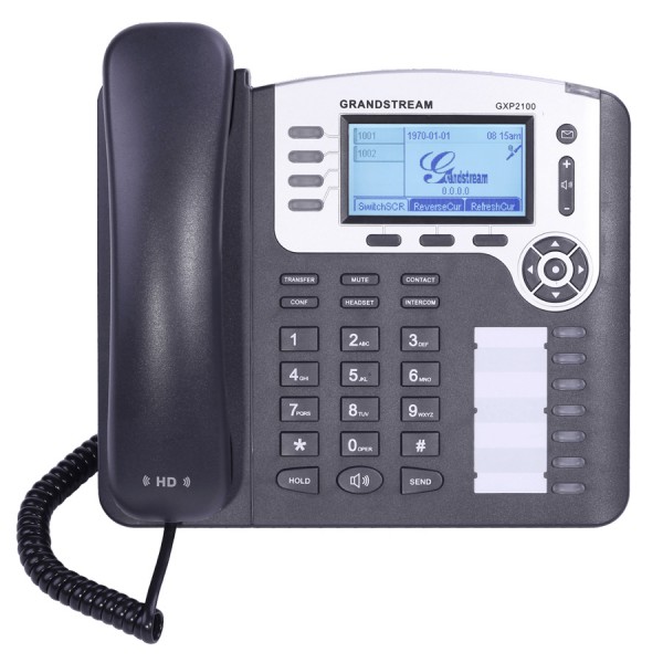 Grandstream GXP2100 SIP Enterprise PoE Phone *ΧΩΡΙΣ ΑΚΟΥΣΤΙΚΟ ΚΑΙ ΒΑΣΗ* (Used)