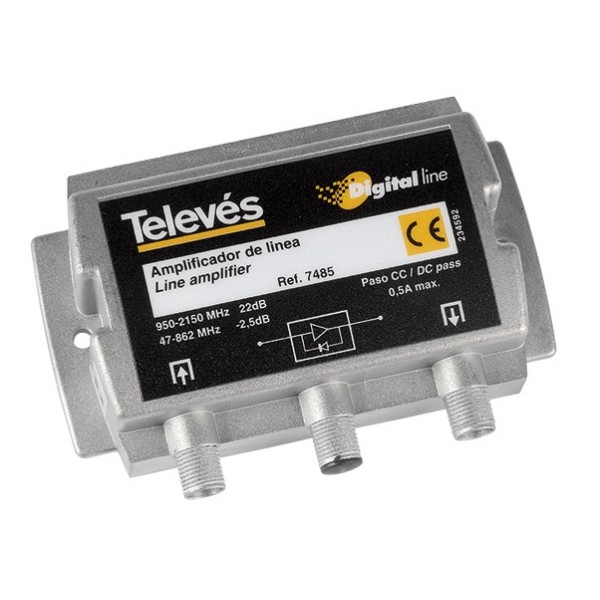 Televes 7485 ΠΑΘΗΤΙΚΟΣ ΕΝΙΣΧΥΤΗΣ ΓΡΑΜΜΗΣ TERR/SAT 20dB
