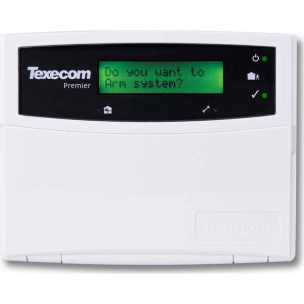 TexeCom Premier LCD Πληκτρολόγιο Συναγερμού με Οθόνη σε Λευκό Χρώμα (Used)