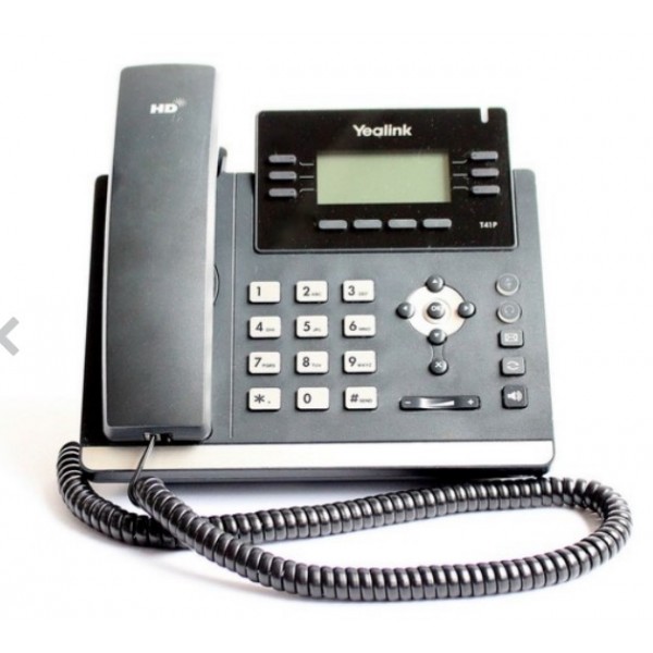 Yealink T41P VoIP Τηλεφωνική συσκευή PoE Μαύρη 12 SIP accounts SIP-T41P (Used)