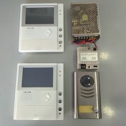 KIT Θυροτηλεόρασης 2 καλωδίων με μπουτονιέρα και 1 έγχρωμη οθόνη (Used)