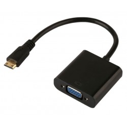 CAB-H031 μετατροπέας HDMI mini σε VGA θυληκό μαύρο 0.20m