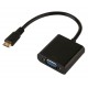 CAB-H031 μετατροπέας HDMI mini σε VGA θυληκό μαύρο 0.20m