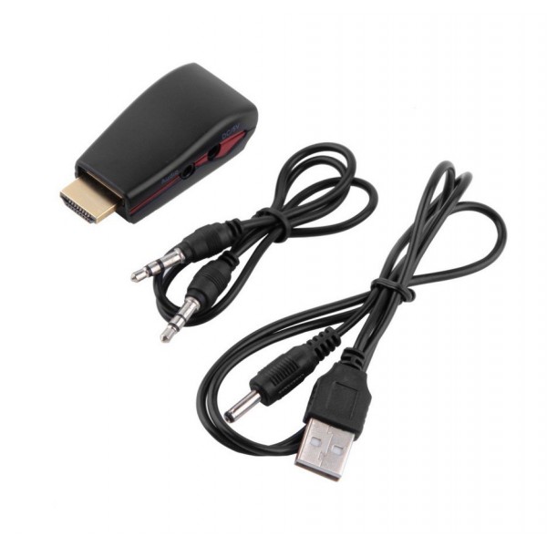 CAB-H076 Μετατροπέας HDMI 19pin σε VGA, audio jack, USB power