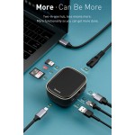 BASEUS docking station CAHUB-AU02, 2x USB, HDMI, SD/TF, RJ45, λευκό