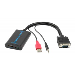 CAB-H0701 Μετατροπέας VGA-USB-3.5mm jack σε HDMI