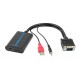 CAB-H0701 Μετατροπέας VGA-USB-3.5mm jack σε HDMI
