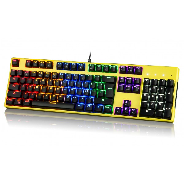 Motospeed CK107 Κίτρινο - Μπλέ Διακόπτες