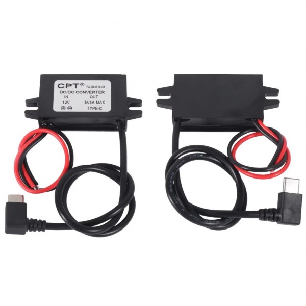 DC-DC Μετατροπέας τάσης In 12V Out 5V/3A Cable Type-C