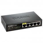 D-LINK DES-1005P 5-Port Fast Ethernet PoE Desktop Switch (4 x 10/100 + 1 PoE)