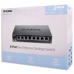 D-LINK DES-108 8-Port Fast Ethernet Unmanaged Desktop Switch