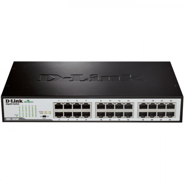D-LINK DGS-1024D 24-Port Gigabit Unmanaged Desktop Rackmount Switch