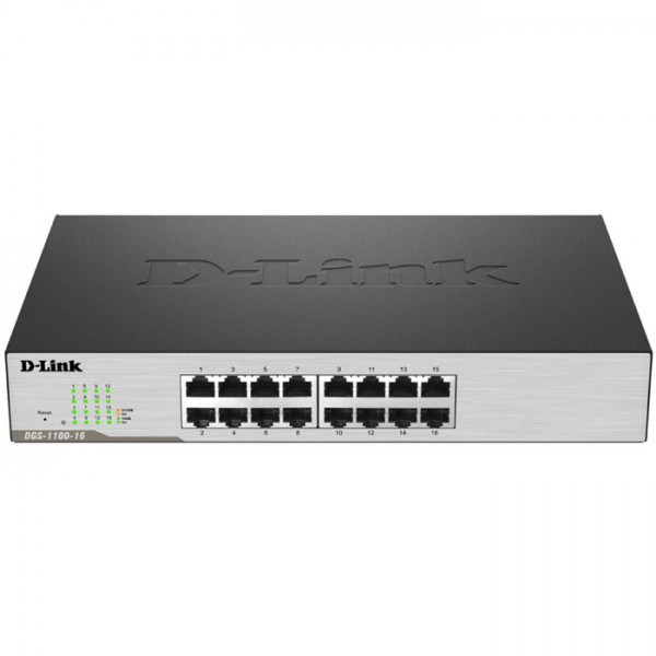 D-LINK DGS-1100-16 16-Port Smart Managed Gigabit Desktop / Rackmount Switch