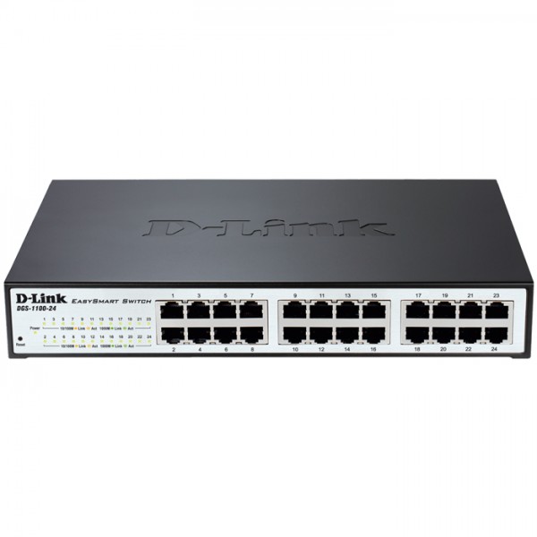 D-LINK DGS-1100-24 24-Port Smart Managed Gigabit Desktop / Rackmount Switch