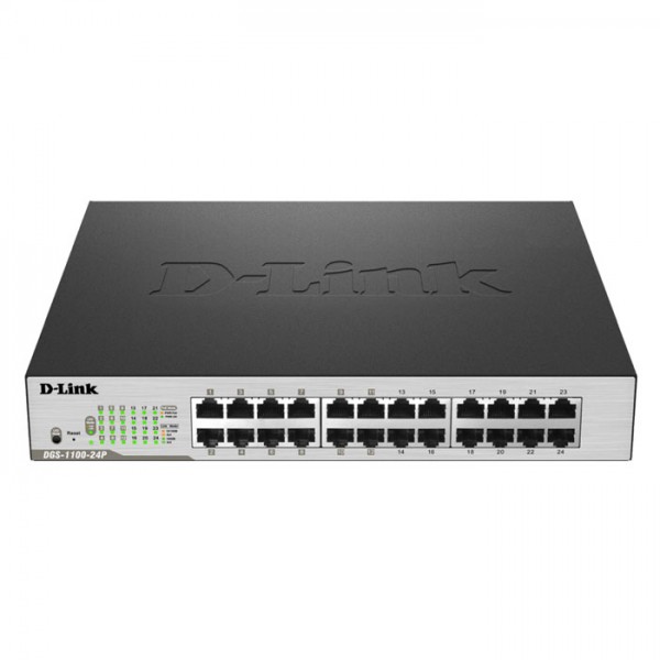 D-LINK DGS-1100-24P 24-Port PoE Gigabit Smart Managed Switch με 24xGigabit , 12xPoE ports.
