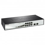 D-LINK DGS-1210-08P 10-Port PoE Gigabit Smart Managed switch, 8xPoE & 2xSFP ports