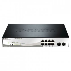 D-LINK DGS-1210-10P 10-Port Poe Gigabit Smart Managed switch, 8xPoE & 2xSFP ports